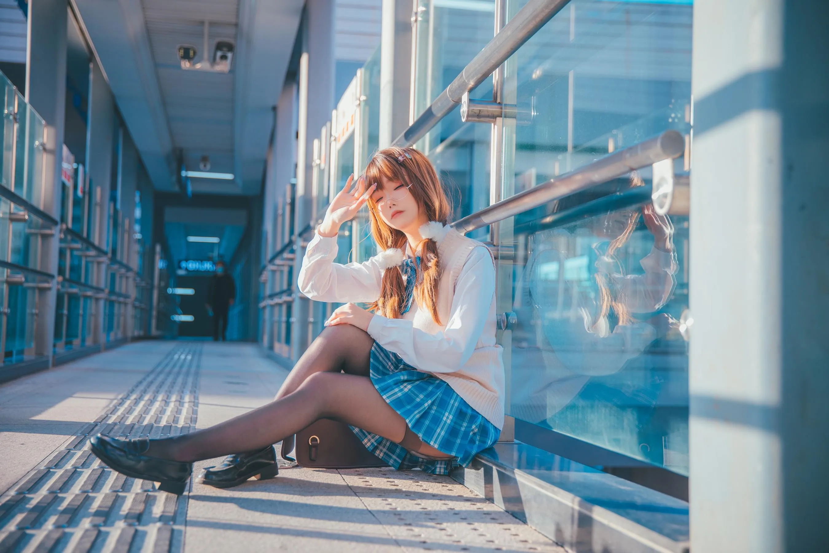 雪晴Astra – NO.32 JK夕阳 [26P]插图6